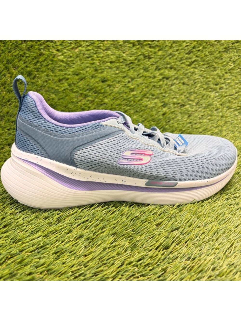 Skechers Vapor Plus-Stocked Womens Size 7.5 Slate Blue Running Shoes Sneakers